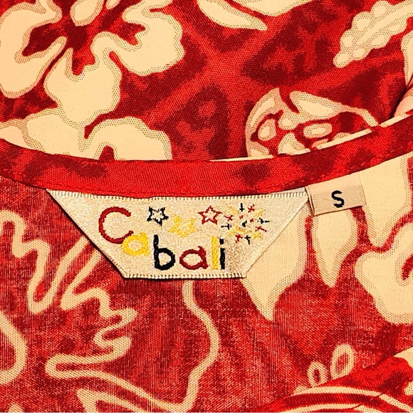 Cabali Red Floral Hawaiian Dress - Picture 3 of 3